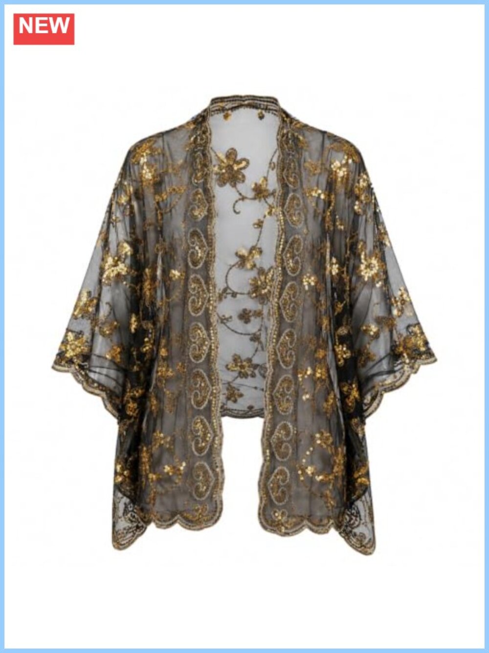 Sequin Sheer Shawl Wrap for Women Elegant Party Wedding